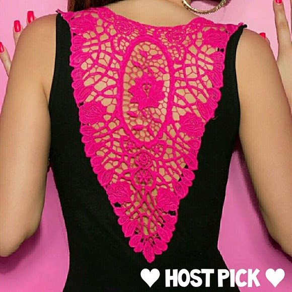 Fancyqube Tops - Crocheted Back Tank Top